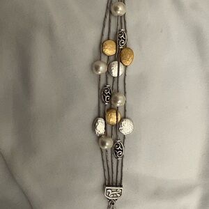 Brighton Silver and Gold Multi-Strand Bracelet